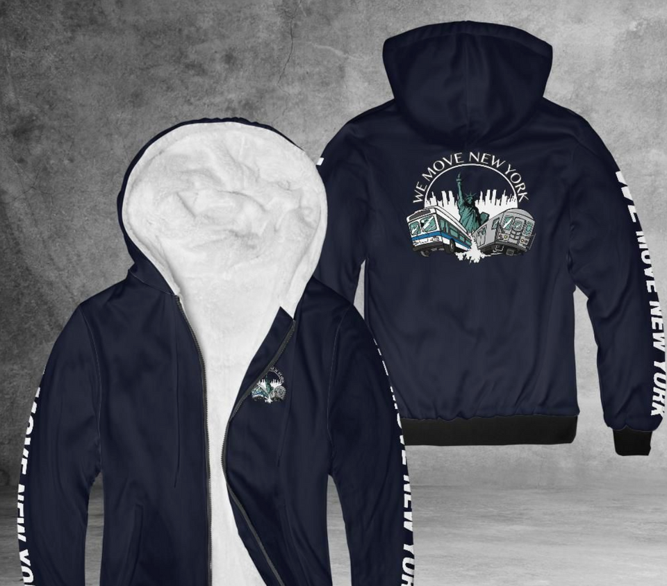 WMNY Train and Bus Fleece hoodie